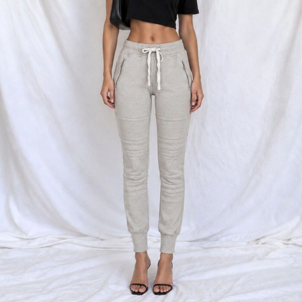Sincerely Jules Gray High Waisted Knit Drawstring Joggers Sweatpants Size XS